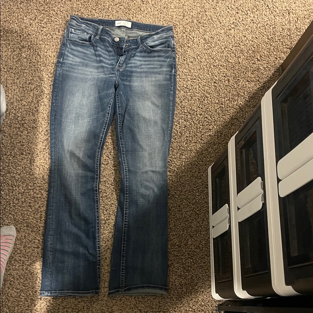 BKE Women's Blue Flare Jeans